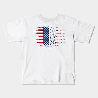 4th Of July American Flag Freedom Christian Bible Verse Premium Kids T-Shirt